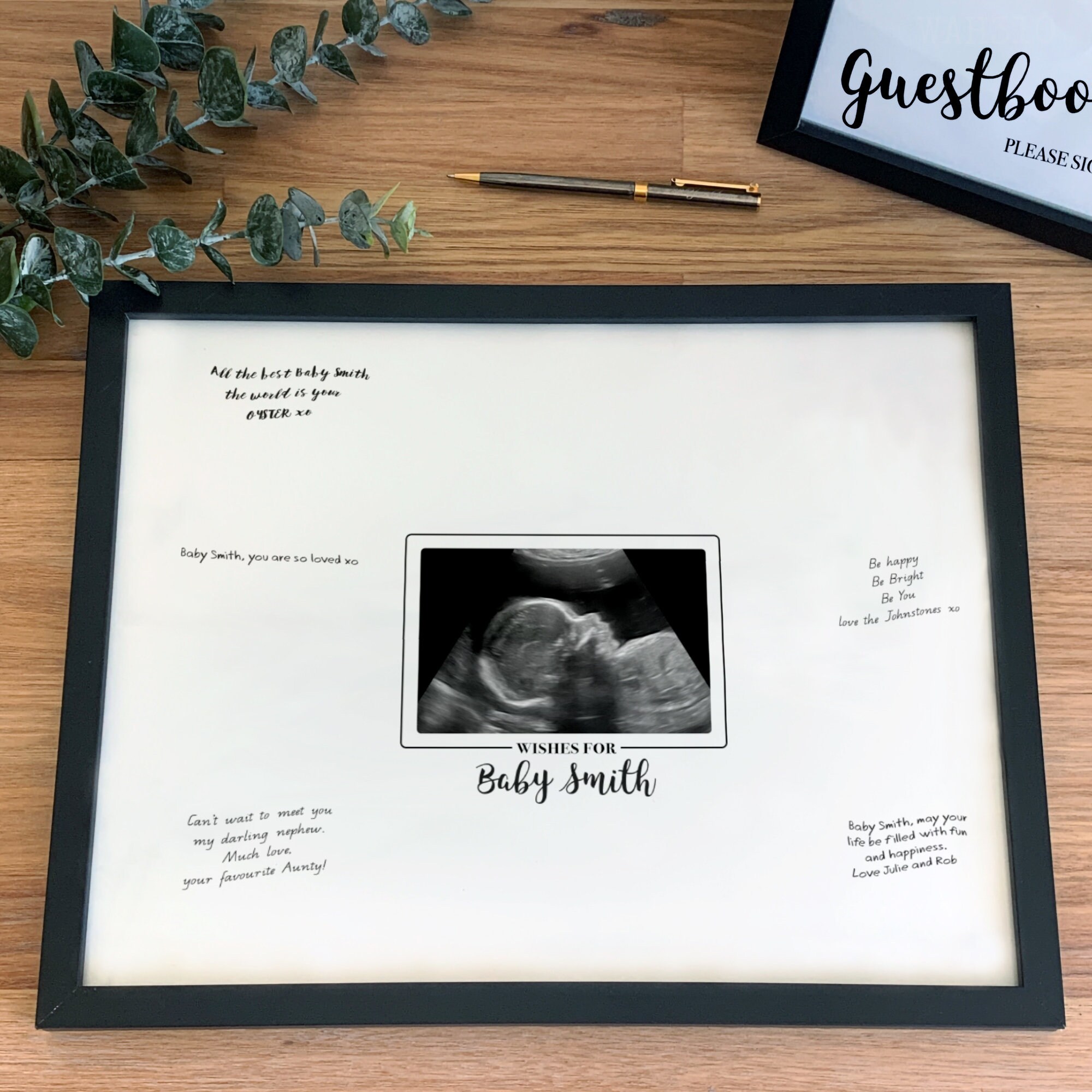 Baby Shower Guest Book Poster Ultrasound Sonogram Photo Sign Etsy Australia