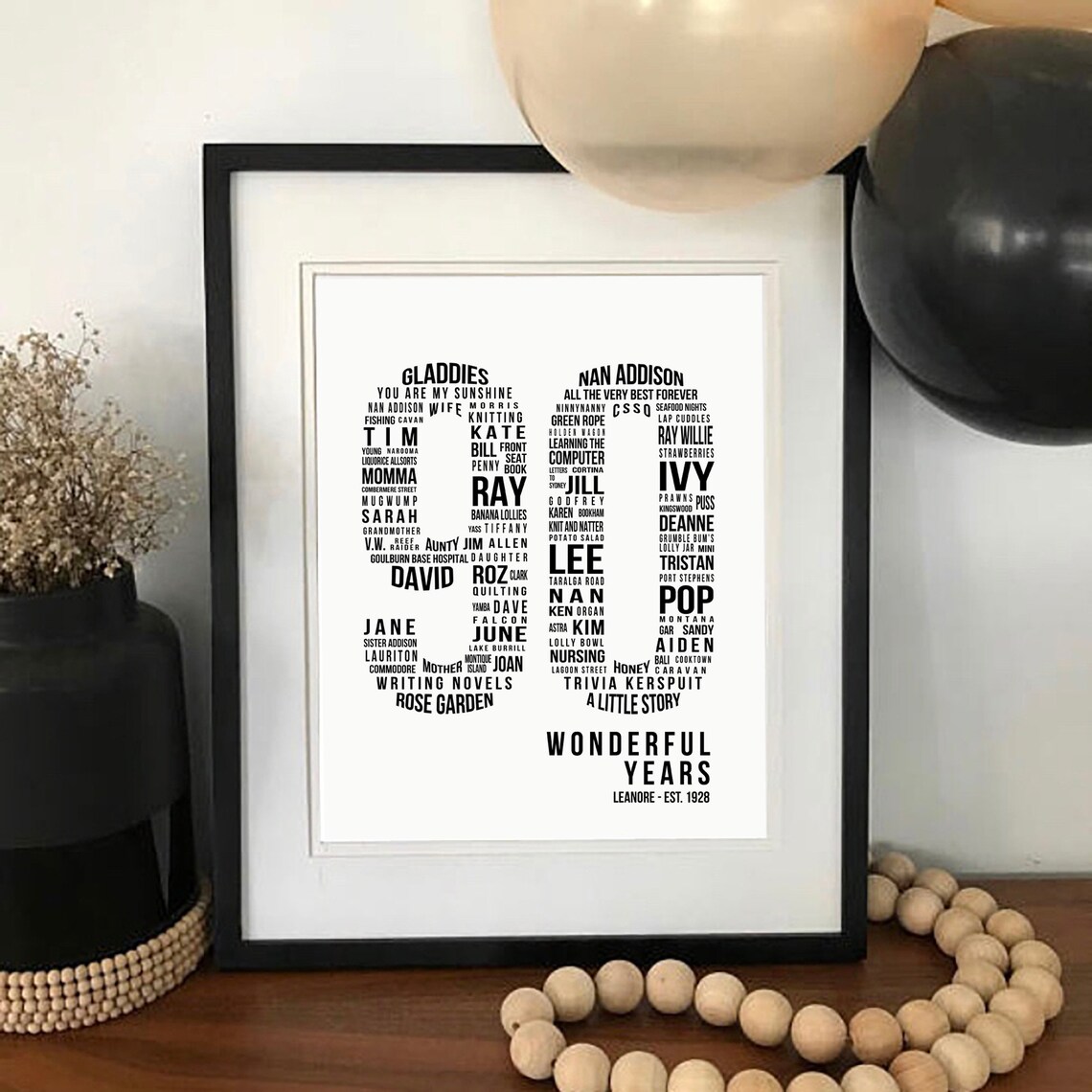 90th Birthday Gift Personalised Life Story for Parents 90