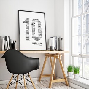 10 Year Anniversary Word Cloud Art - Personalized Business Gift image 5