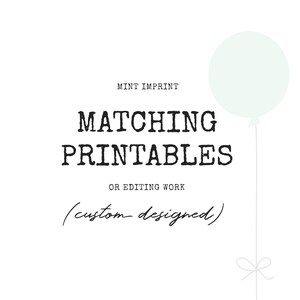 Matching Party Printable Decor Files or Editing, Downloadable DIY Print To Match Our Existing Printable Party Range Themes, Party Printables image 1