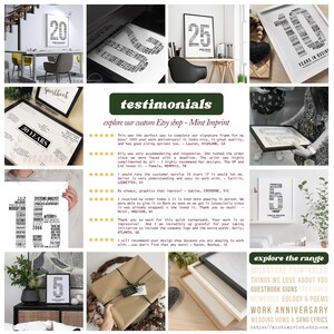 10 Year Anniversary Word Cloud Art - Personalized Business Gift image 13