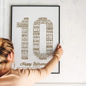 10 Year Anniversary Word Cloud Art - Personalized Business Gift image 3