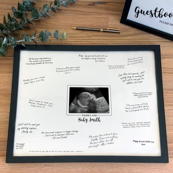 Ultrasound Sonogram Baby Shower Guest Book Poster | Sentimental Keepsake