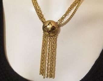 Rhinestone Quatrefoil Clover Necklace Renaissance Jewelry