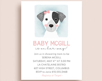 Puppy Baby Shower Invitations - Baby Shower Invitations - Puppy Invitations - Puppy Shower Invitations - Puppy Dog Invitations