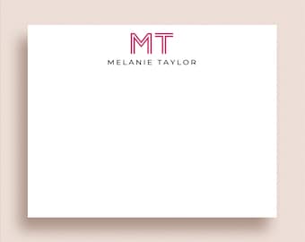 Personalized Stationery - Monogram Stationery - Monogram Thank You Cards - Flat Note Cards - Monogram Note Cards - Initial Stationery