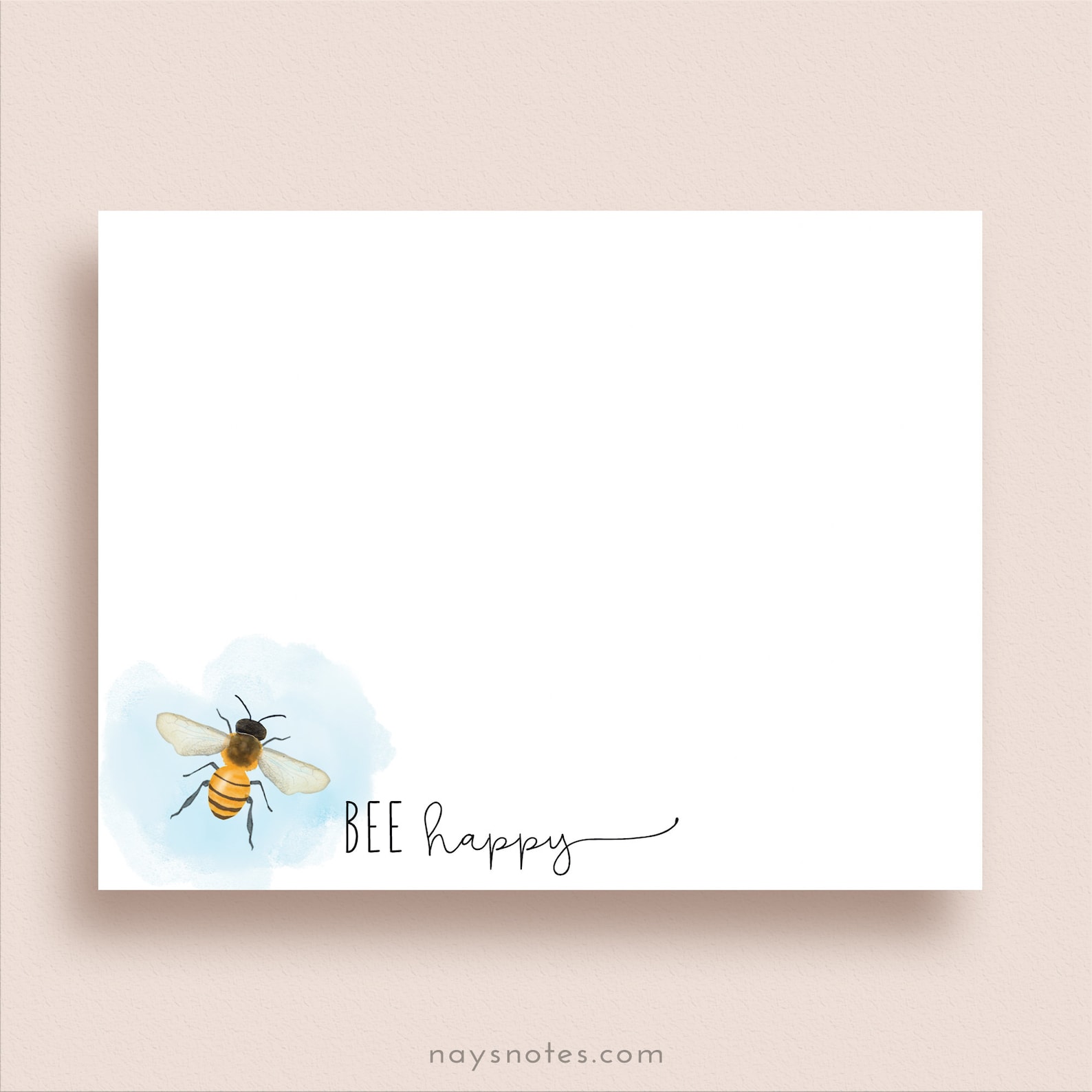 Bee Note Cards Flat Note Cards Personalized Honey Bee Etsy