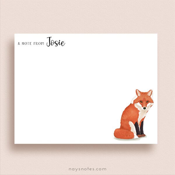 Fox Note Cards - Etsy