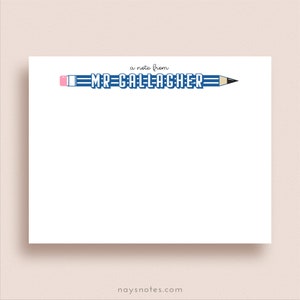 Pencil Note Cards - Teacher Note Cards - Flat Note Cards - Pencil Stationery - Teacher Stationery - School Stationery - Teacher Gift