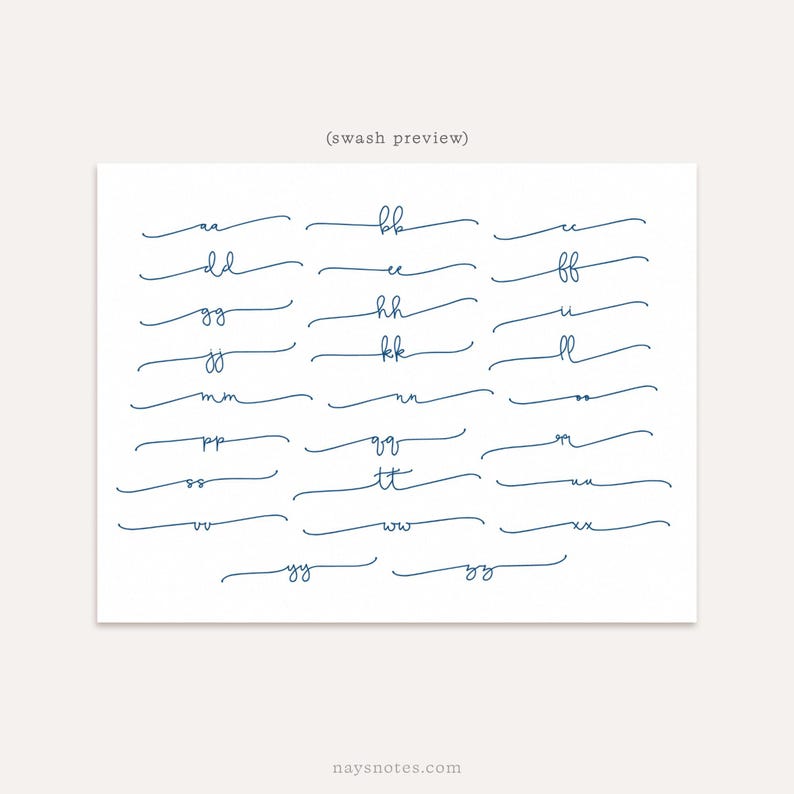 Personalized Stationery - Custom Note Cards - Long Swash Script ...
