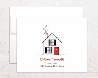 Personalized Realtor Stationery - House Note Cards - New Home - Custom Folded Notes