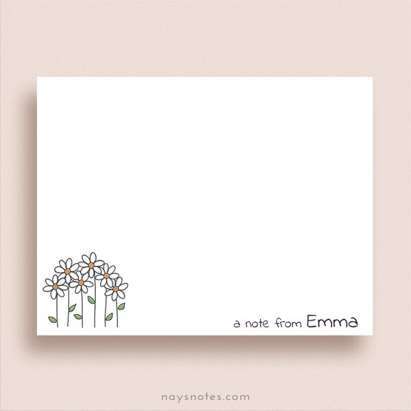 Daisy Note Cards Etsy