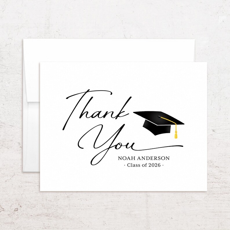 Senior Grad Notes Graduation Note Cards - Grad Thank You Cards - Personalized Stationery ...