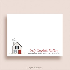House Note Cards - Flat Note Cards - Personalized Realtor Stationery - Family Stationery - Family Note Cards - Realtor Note Cards