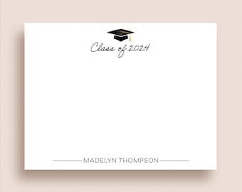 Grad Note Cards - Grad Flat Note Cards - Grad Thank You Cards- Grad Stationery - Graduation Thank You Cards - Grad Thank You Notes