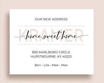 Home Sweet Home Moving Announcement - New Address Announcements - Minimalist Moving Announcement - New Home Cards - New Address Cards