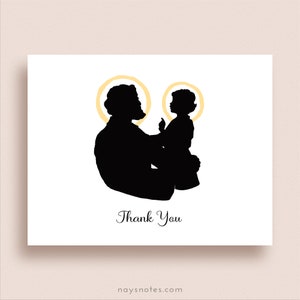 Saint Joseph Note Cards Folded St. Joseph Note Cards Religious Notes Saint Joseph Thank You Notes Saint Joseph Stationery image 1