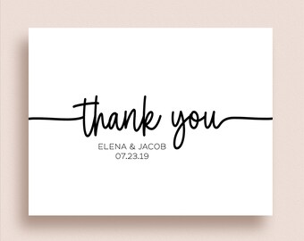 Wedding Thank You Notes - Thank You Cards - Personalized Stationery - Folded Note Cards - Wedding Stationery - Bridal Shower Thank You