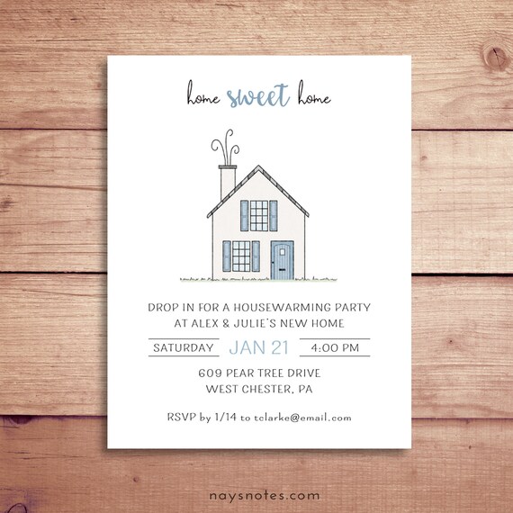 Housewarming Invitations Open House Invitations House Etsy