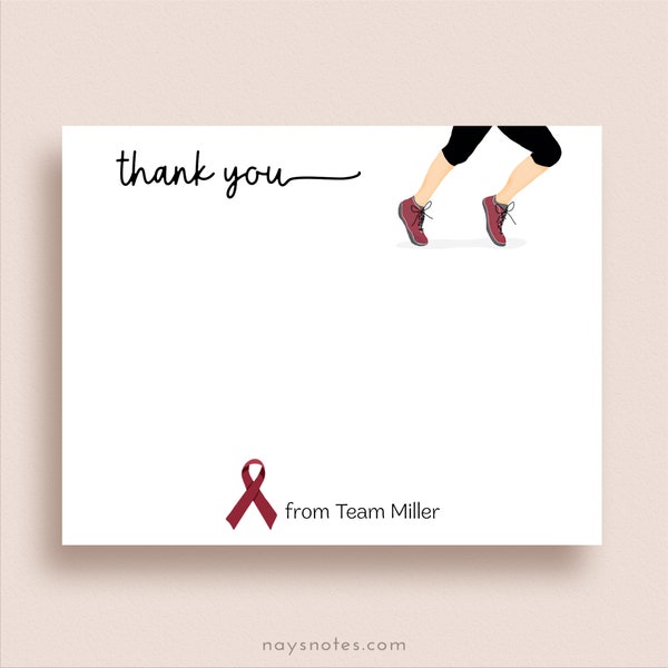 Running Thank You Notes - Running Flat Notes - Runner Thank You Cards - Runner Stationery - Running Stationery - Marathon Thank You