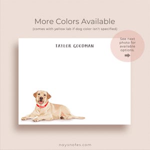 Lab Note Cards - Personalized Labrador Retriever Stationery - Flat, Set of 10 +