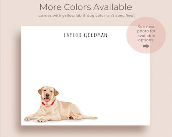 Labrador Note Cards, Gift for Black Lab Dog Lover, Personalized ...