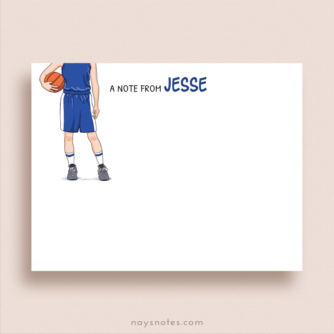 Basketball Note Cards Basketball Flat Notes Personalized Basketball