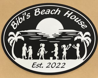 Personalized Family Name Sign, Custom Beach House Decor ***LIFETIME GUARANTEE***