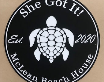 Custom Coastal Home Sign, Personalized Beach House Decor ***LIFETIME GUARANTEE***