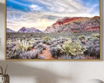Red Rock Canyon Sunset Nevada Photography Print Las Vegas Fine Art Wall Art Decor Also Available on Canvas or Metal