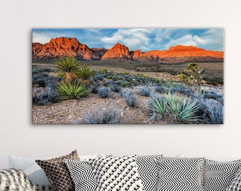 Red Rock Canyon Nevada Desert Photo Print Landscape Panoramic Las Vegas Fine Art Wall Art Decor | Also Available on Canvas or Metal