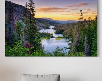 Mammoth Lakes Photo Print Sunset Twin Falls Lookout Sierra Nevada Photography California Wall Art Mammoth Lakes Large Canvas