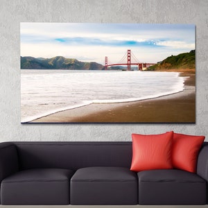 San Francisco Photo - Golden Gate Bridge Print - California Photography - Wall Art - San Francisco Canvas - Baker Beach Print