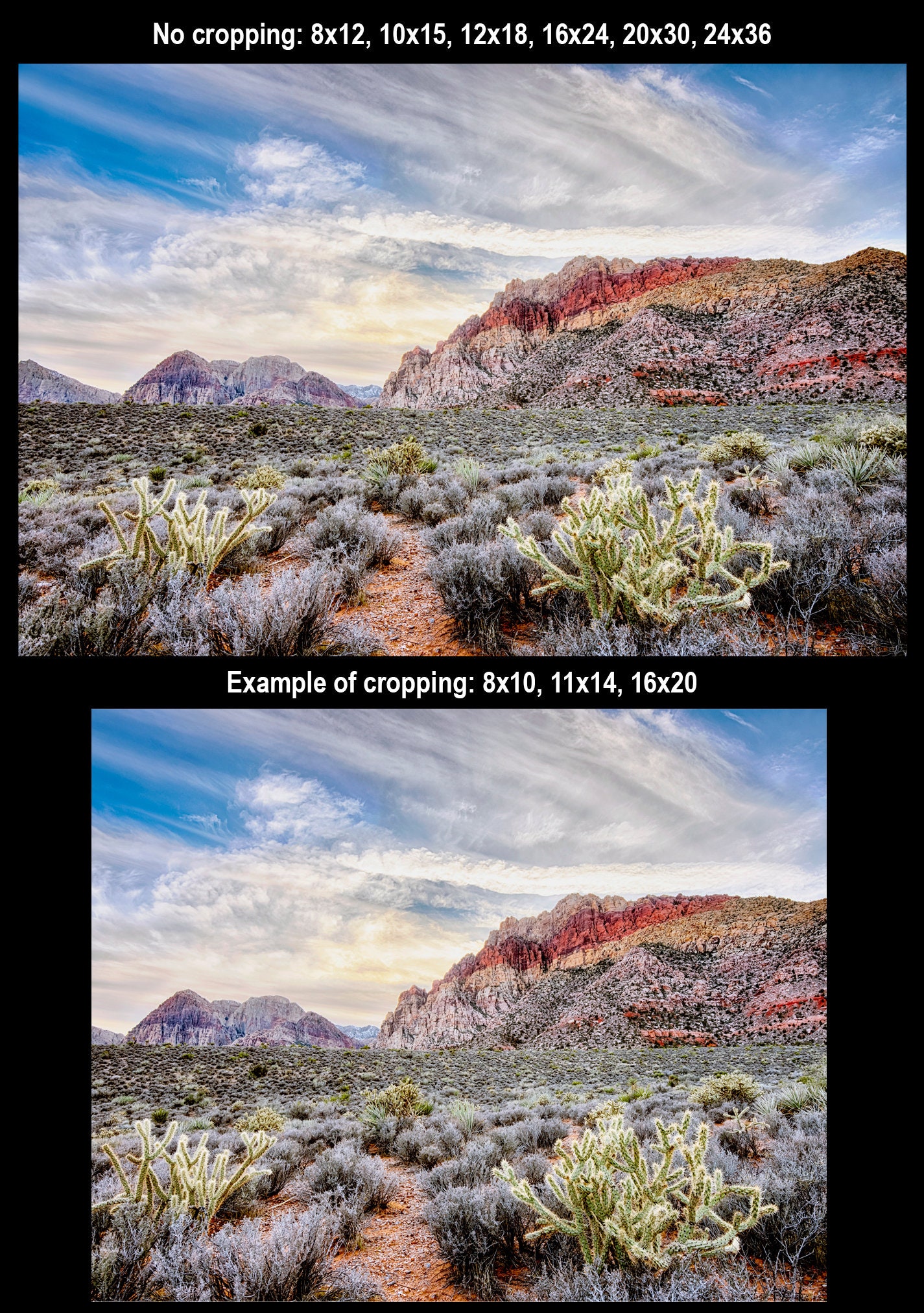 Stampa su tela Canyon nevada sunset quadro