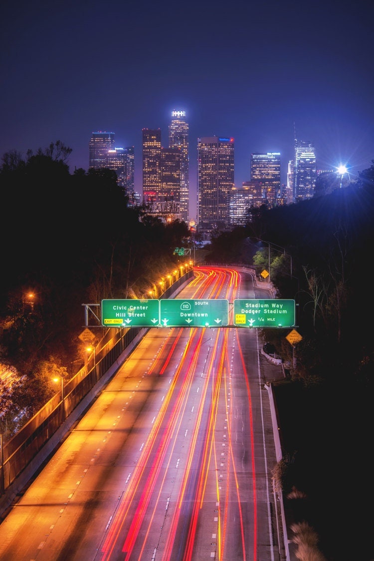 Downtown Los Angeles Photography - Los Angeles Night Print - 110