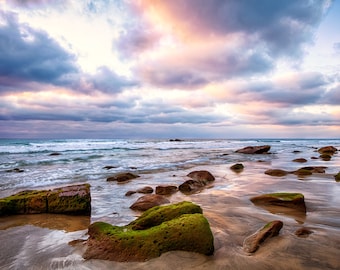 San Diego Scripps Beach La Jolla Beach Sunset Seascape California Fine Art Photograph Print Wall Decor | Also Available on Canvas or Metal