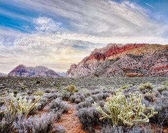 Red Rock Canyon Sunset Nevada Photography Print Las Vegas Fine Art Wall Art Decor Also Available on Canvas or Metal