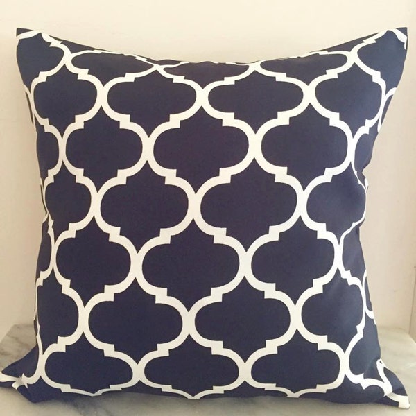 Charcoal + White UV & Water Resistant Outdoor Cushion Cover