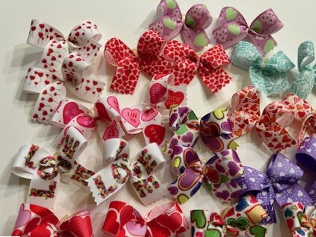 30 Medium Valentine's Day Dog Bows Dog Grooming Bows Children's Bows