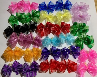 30 small light weight  double looped chiffon dog bows dog grooming bows top quality ribbons Yorkie Shih tzu Maltese