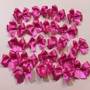 20 Medium Hot PINK Double Looped Dog Bows Dog Grooming Bows Top Knot ear bows dog collar bows
