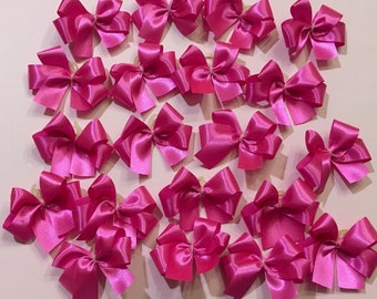 20 Medium Hot PINK Double Looped Dog Bows Dog Grooming Bows Top Knot ear bows dog collar bows