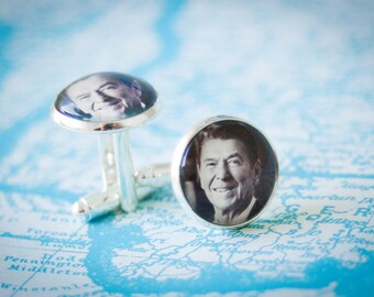 Cufflinks, Ronald Reagan Cufflinks, 80's cufflinks, GOP Cufflinks, Republican Party Cufflinks