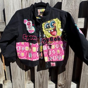 VTG JH Design SpongeBob SquarePants NASCAR-style jacket