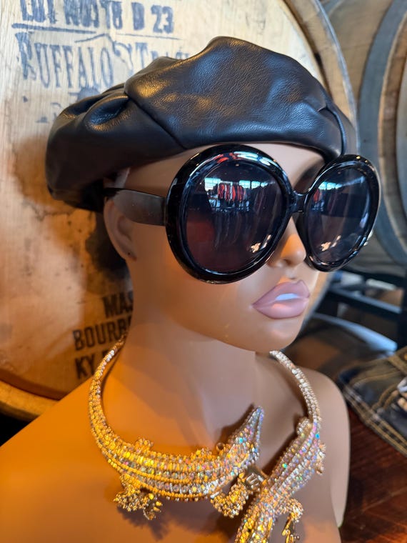 Jackie O black sunglass frames - image 3