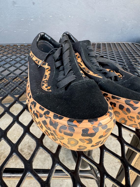 Vans Old School Platform Leopard Print Womens 8.5… - image 1