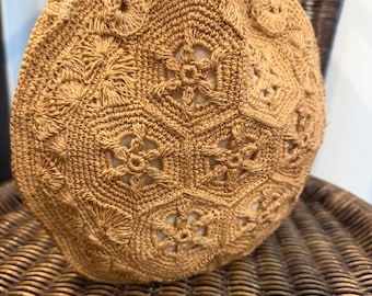 Y2K Crochet Purse Tote Wicker Bag