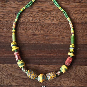 Handcrafted Necklace with Genuine Old African Beads – Artisan Heritage Jewelry