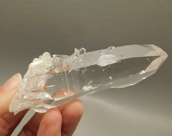 Lemurian Quartz Super Clear Natural Crystal Points 3.8 inch Columbia #e9