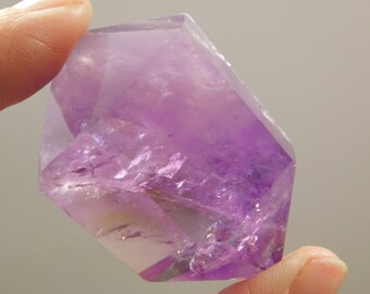 Amethyst Citrine Ametrine Double Terminated Crystal 1.77 inch Natural Purple Gemstone #e3